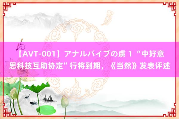 【AVT-001】アナルバイブの虜 1 “中好意思科技互助协定”行将到期，《当然》发表评述