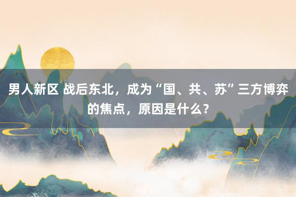 男人新区 战后东北，成为“国、共、苏”三方博弈的焦点，原因是什么？