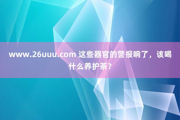 www.26uuu.com 这些器官的警报响了，该喝什么养护茶？