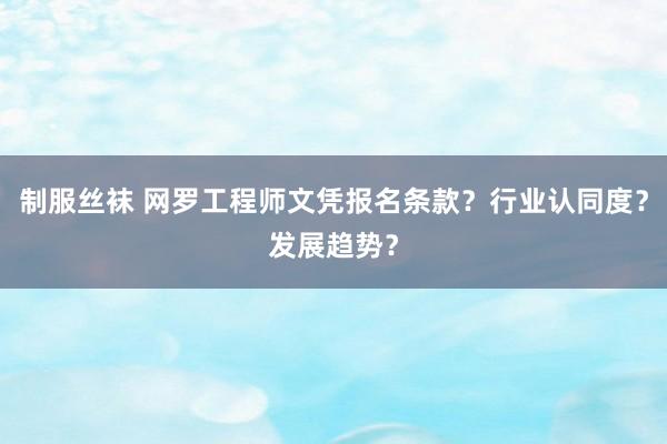 制服丝袜 网罗工程师文凭报名条款？行业认同度？发展趋势？