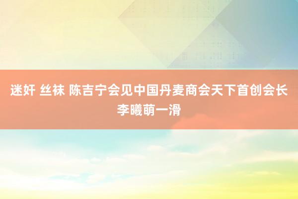 迷奸 丝袜 陈吉宁会见中国丹麦商会天下首创会长李曦萌一滑