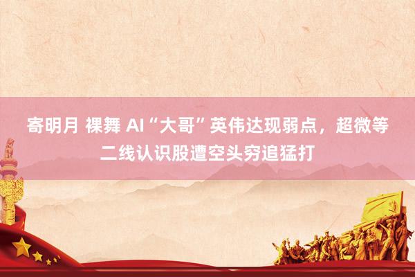 寄明月 裸舞 AI“大哥”英伟达现弱点，超微等二线认识股遭空头穷追猛打